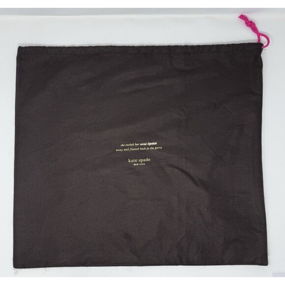 Kate Spade Large Brown Dust Bag Purse Travel Protection Drawstring 19.5” x 17” - Picture 1 of 5